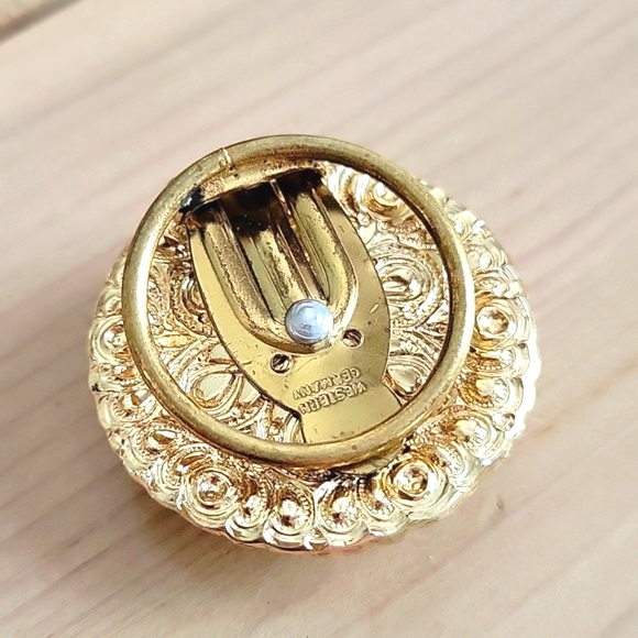 Goldtone Western Germany Scarf Slide - Picture 2 of 3